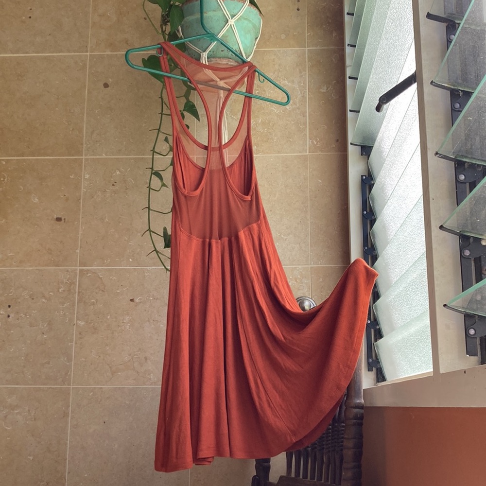 Silence and noise rust mini dress